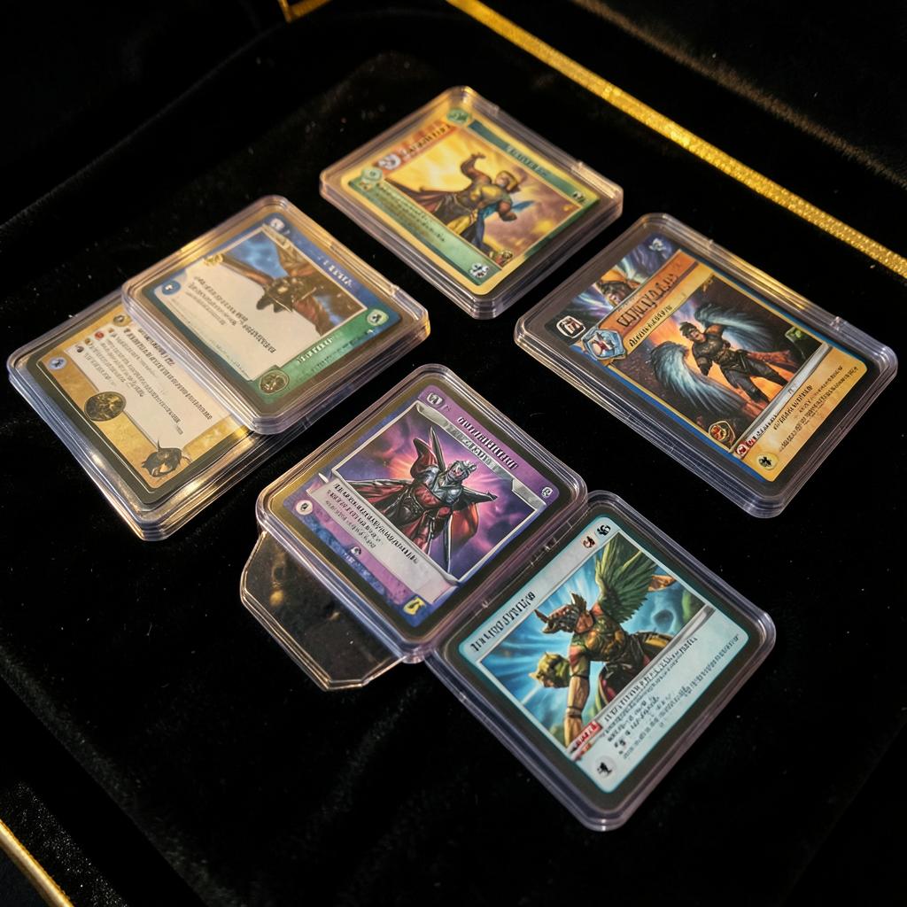 Graded collectible trading cards in sealed slabs
