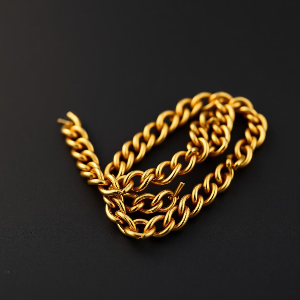 Heavy solid gold Cuban link chain